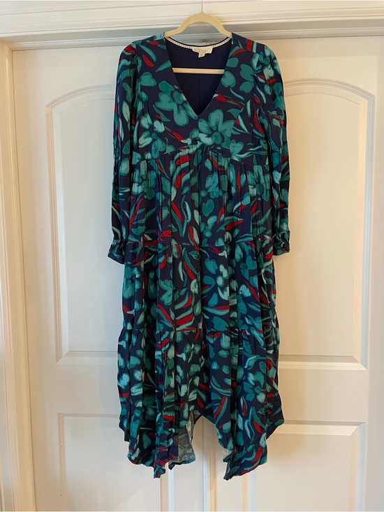 Westbound Dresses & Skirts - Westbound Teal, Navy & Red Floral High-Low Dress